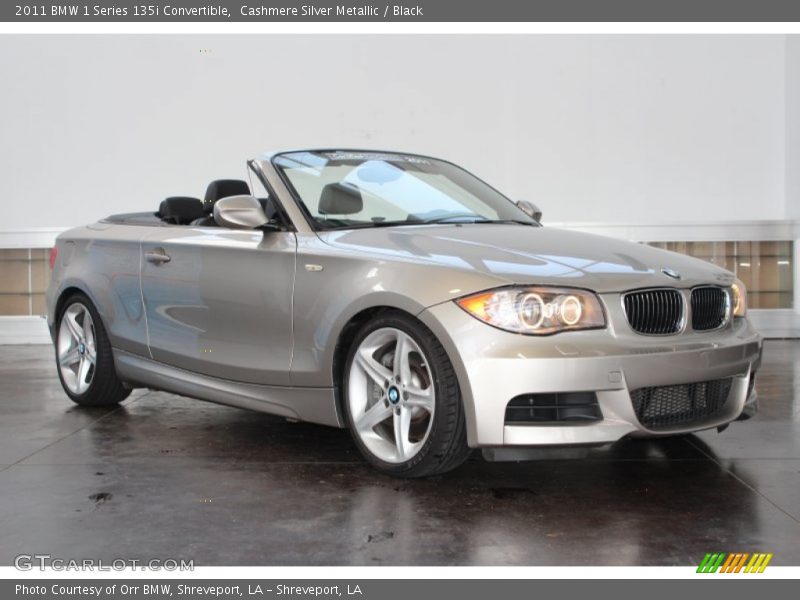 Cashmere Silver Metallic / Black 2011 BMW 1 Series 135i Convertible