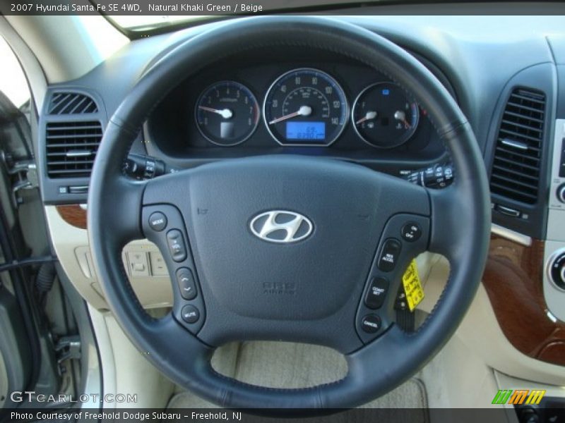 Natural Khaki Green / Beige 2007 Hyundai Santa Fe SE 4WD