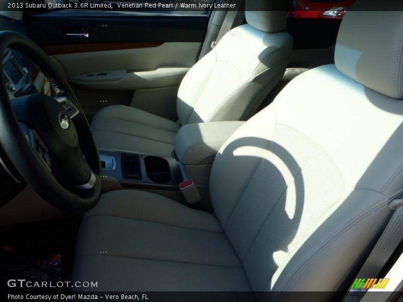 Venetian Red Pearl / Warm Ivory Leather 2013 Subaru Outback 3.6R Limited