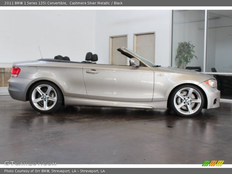 Cashmere Silver Metallic / Black 2011 BMW 1 Series 135i Convertible