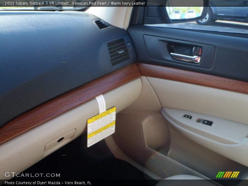 Venetian Red Pearl / Warm Ivory Leather 2013 Subaru Outback 3.6R Limited
