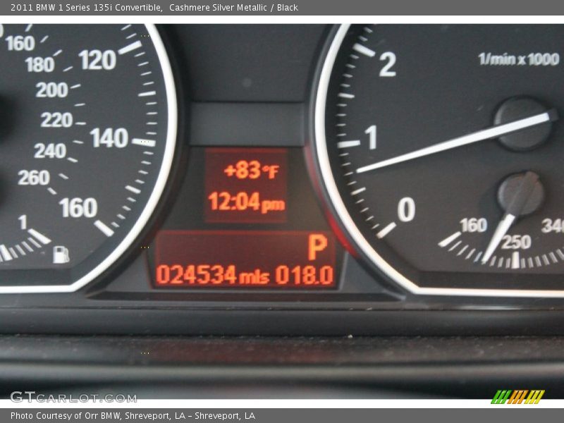 Cashmere Silver Metallic / Black 2011 BMW 1 Series 135i Convertible