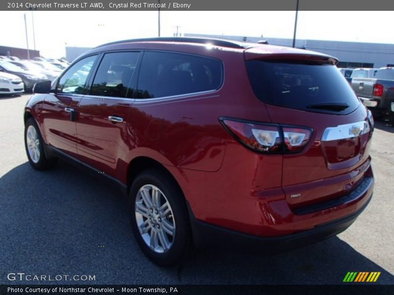 Crystal Red Tintcoat / Ebony 2014 Chevrolet Traverse LT AWD