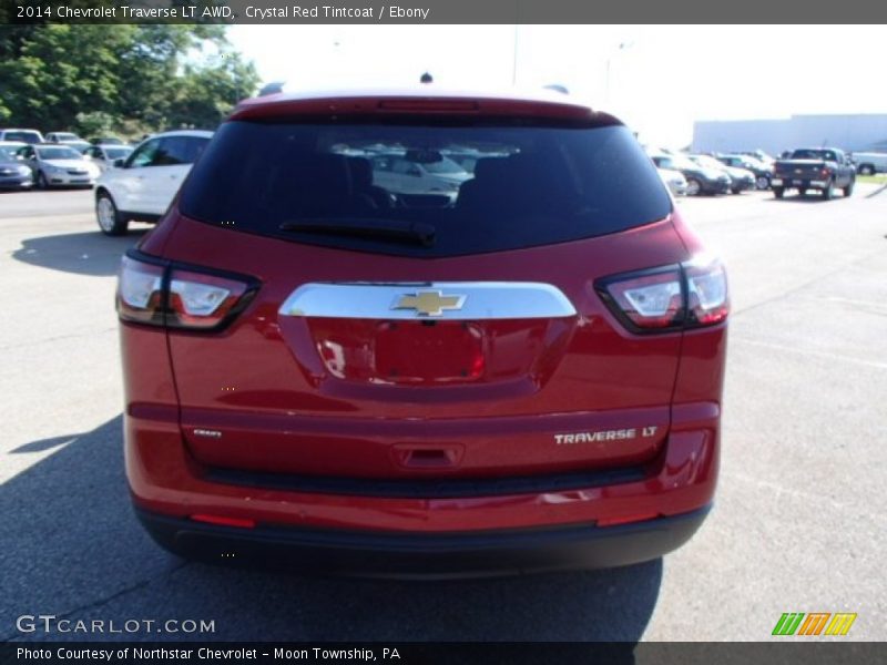 Crystal Red Tintcoat / Ebony 2014 Chevrolet Traverse LT AWD