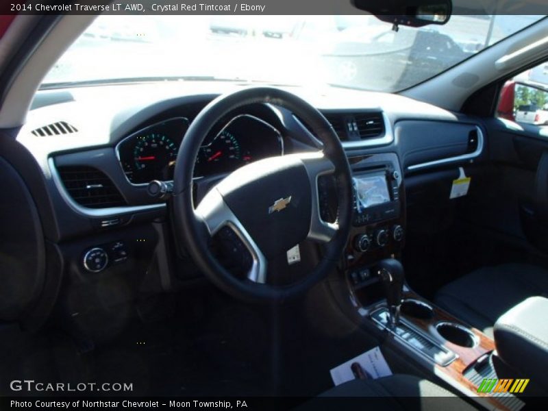 Crystal Red Tintcoat / Ebony 2014 Chevrolet Traverse LT AWD