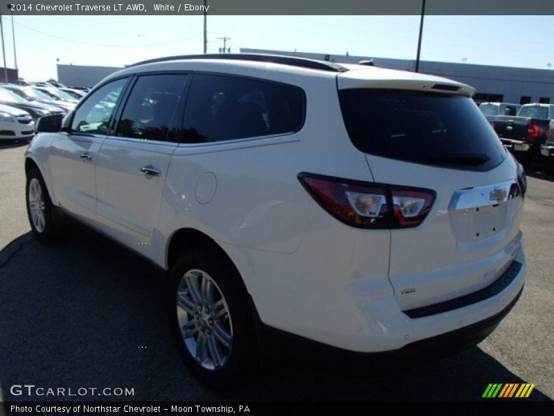 White / Ebony 2014 Chevrolet Traverse LT AWD