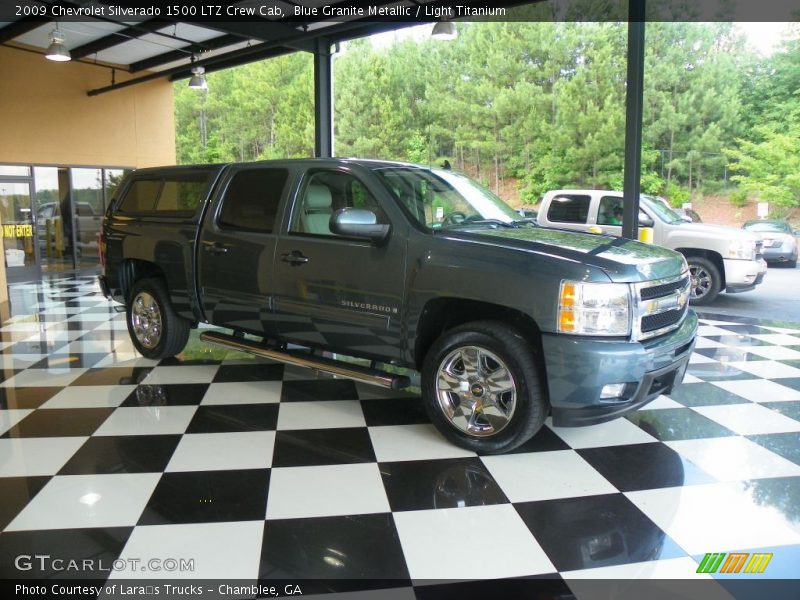 Blue Granite Metallic / Light Titanium 2009 Chevrolet Silverado 1500 LTZ Crew Cab