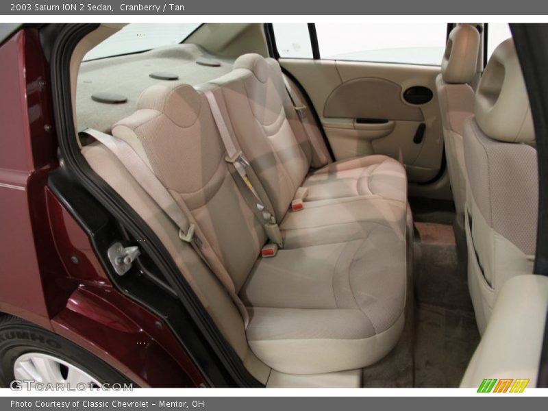 Rear Seat of 2003 ION 2 Sedan
