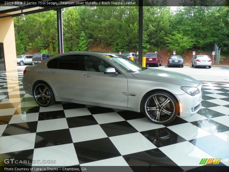 Titanium Silver Metallic / Black Nappa Leather 2009 BMW 7 Series 750i Sedan