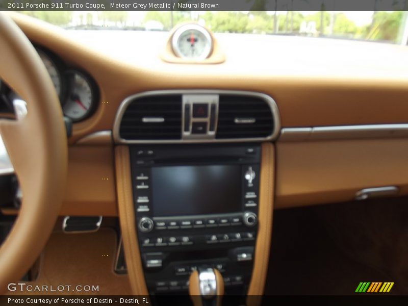 Meteor Grey Metallic / Natural Brown 2011 Porsche 911 Turbo Coupe