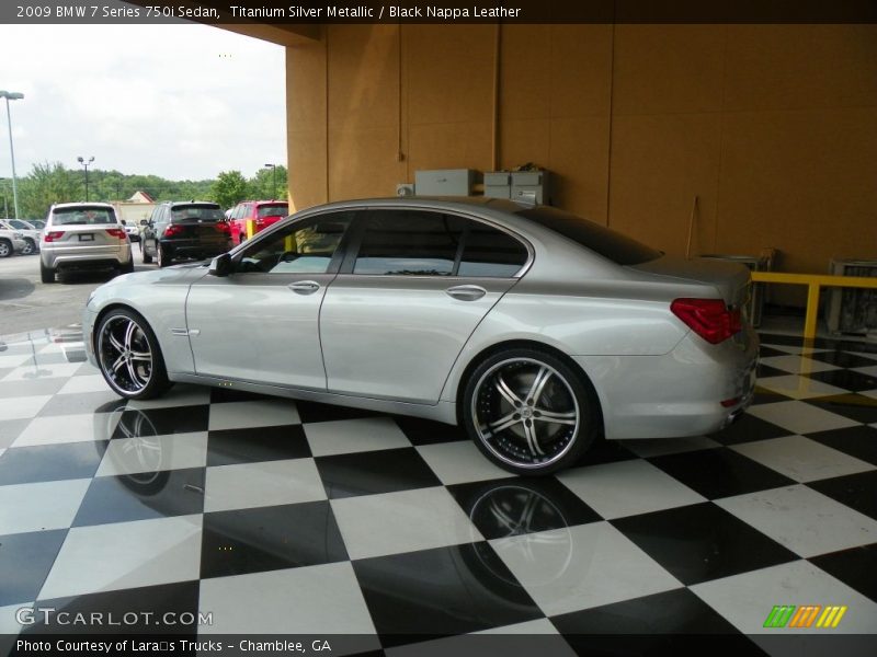 Titanium Silver Metallic / Black Nappa Leather 2009 BMW 7 Series 750i Sedan