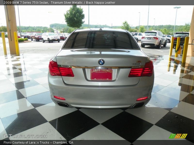 Titanium Silver Metallic / Black Nappa Leather 2009 BMW 7 Series 750i Sedan