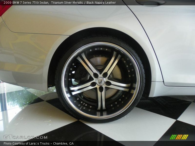Titanium Silver Metallic / Black Nappa Leather 2009 BMW 7 Series 750i Sedan