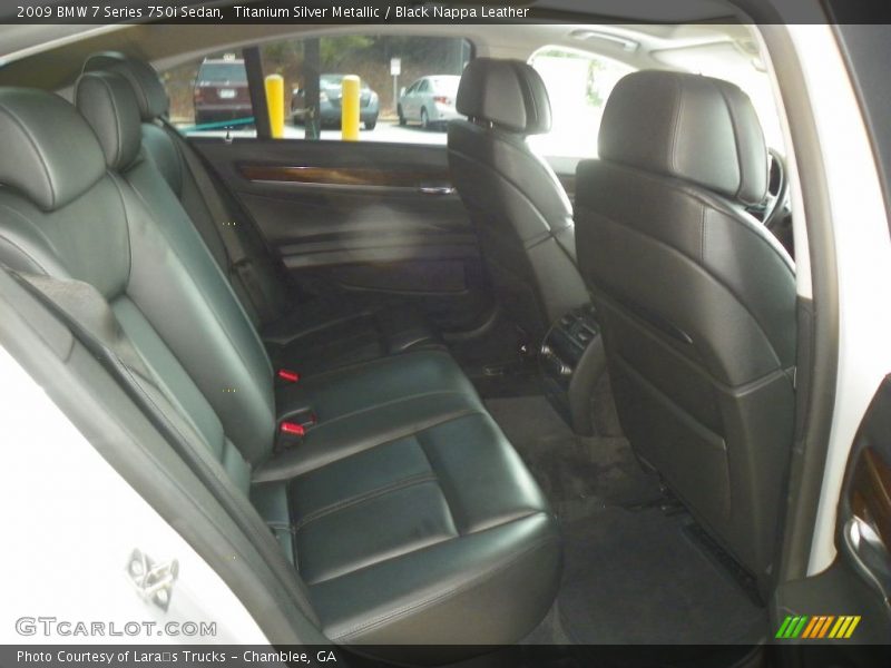 Titanium Silver Metallic / Black Nappa Leather 2009 BMW 7 Series 750i Sedan