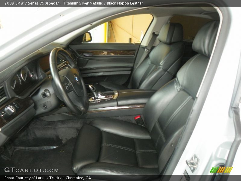 Titanium Silver Metallic / Black Nappa Leather 2009 BMW 7 Series 750i Sedan