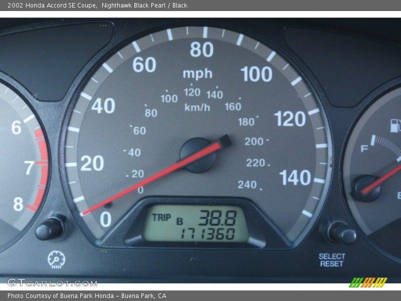 Nighthawk Black Pearl / Black 2002 Honda Accord SE Coupe