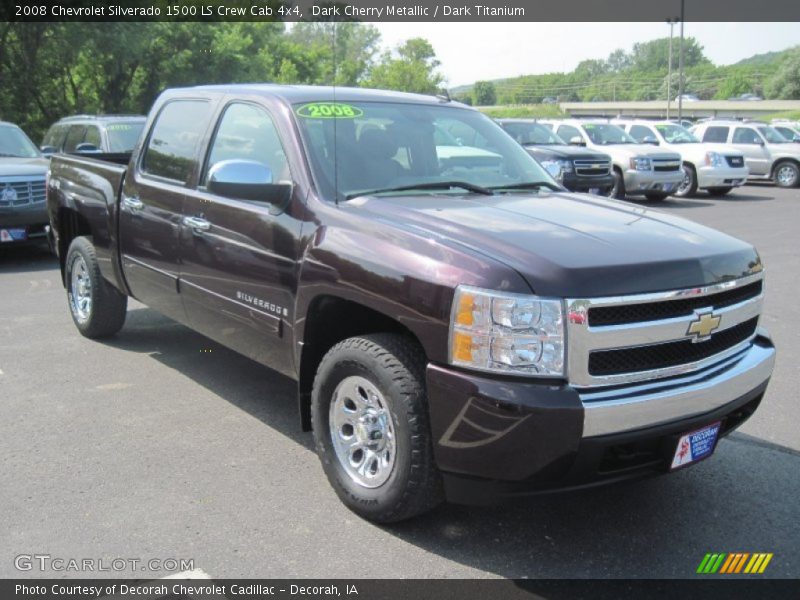 Dark Cherry Metallic / Dark Titanium 2008 Chevrolet Silverado 1500 LS Crew Cab 4x4
