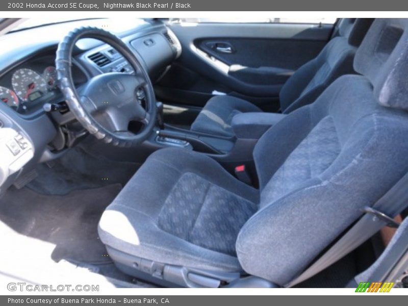 Nighthawk Black Pearl / Black 2002 Honda Accord SE Coupe