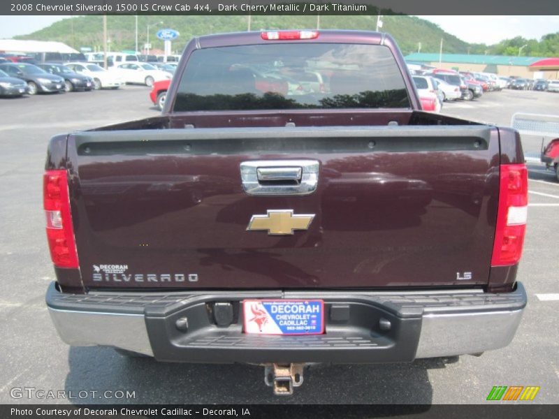 Dark Cherry Metallic / Dark Titanium 2008 Chevrolet Silverado 1500 LS Crew Cab 4x4