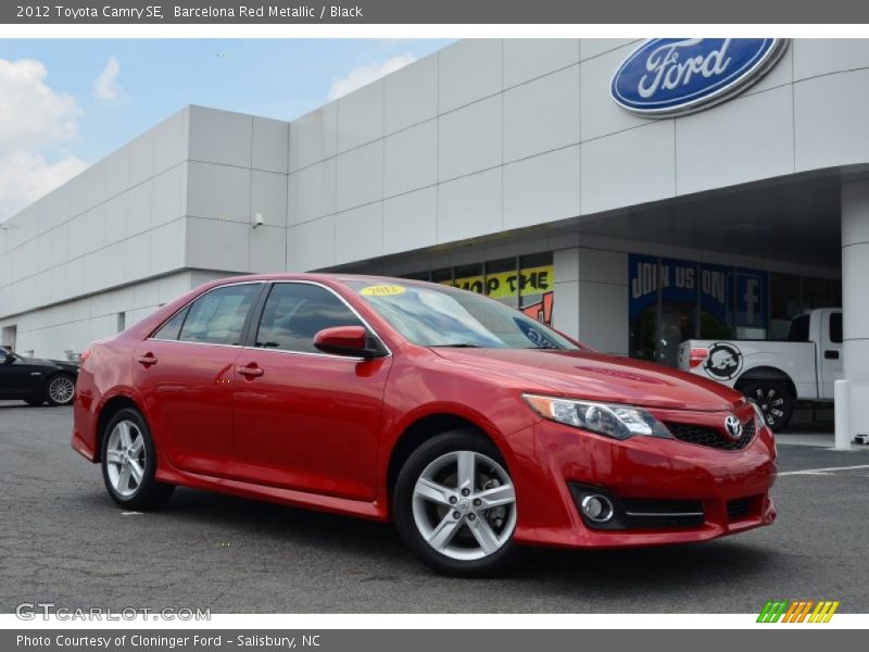 Barcelona Red Metallic / Black 2012 Toyota Camry SE