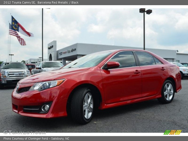 Barcelona Red Metallic / Black 2012 Toyota Camry SE
