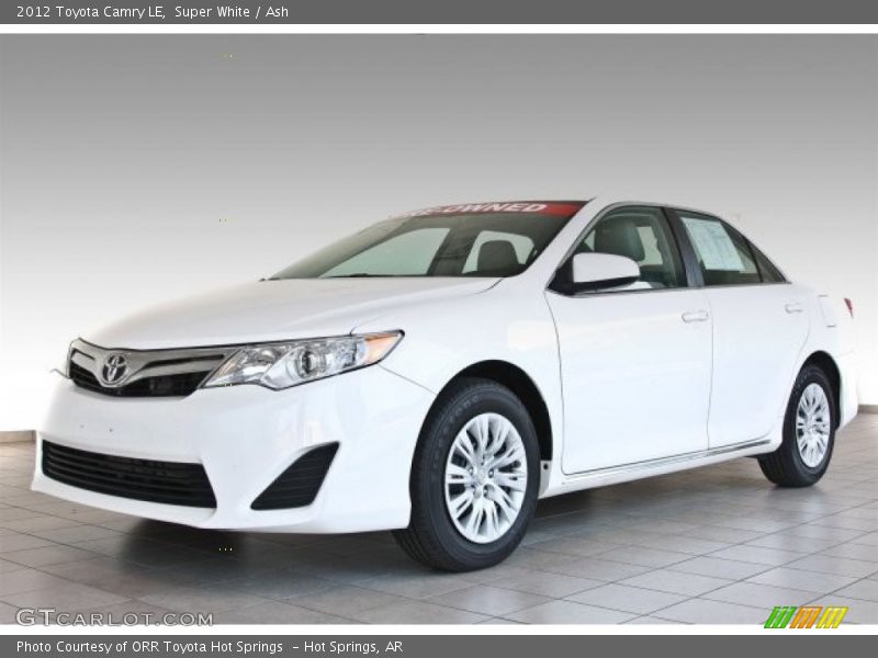 Super White / Ash 2012 Toyota Camry LE