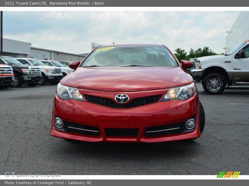 Barcelona Red Metallic / Black 2012 Toyota Camry SE
