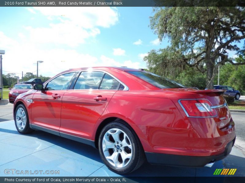 Red Candy Metallic / Charcoal Black 2010 Ford Taurus SHO AWD