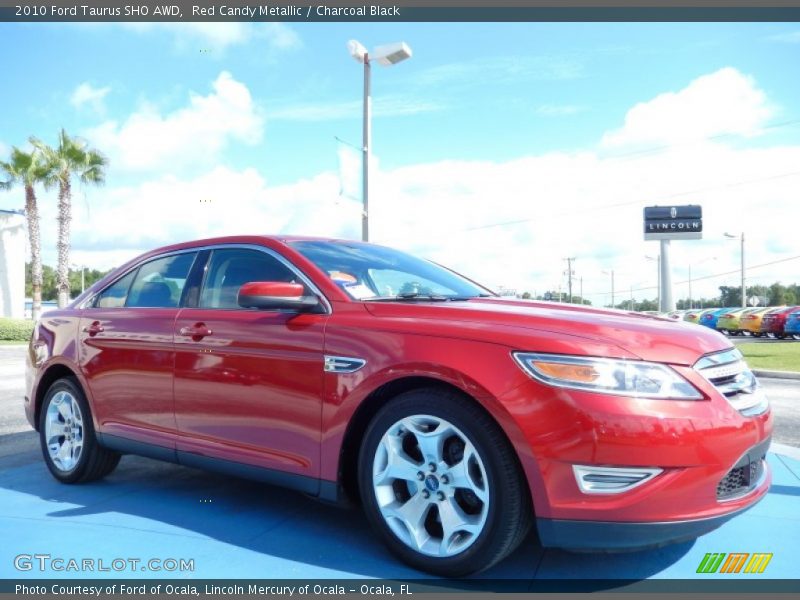 Red Candy Metallic / Charcoal Black 2010 Ford Taurus SHO AWD