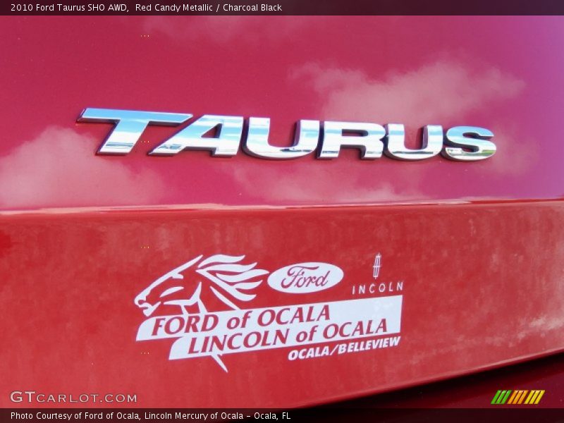 Red Candy Metallic / Charcoal Black 2010 Ford Taurus SHO AWD