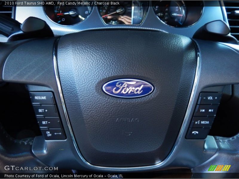 Red Candy Metallic / Charcoal Black 2010 Ford Taurus SHO AWD