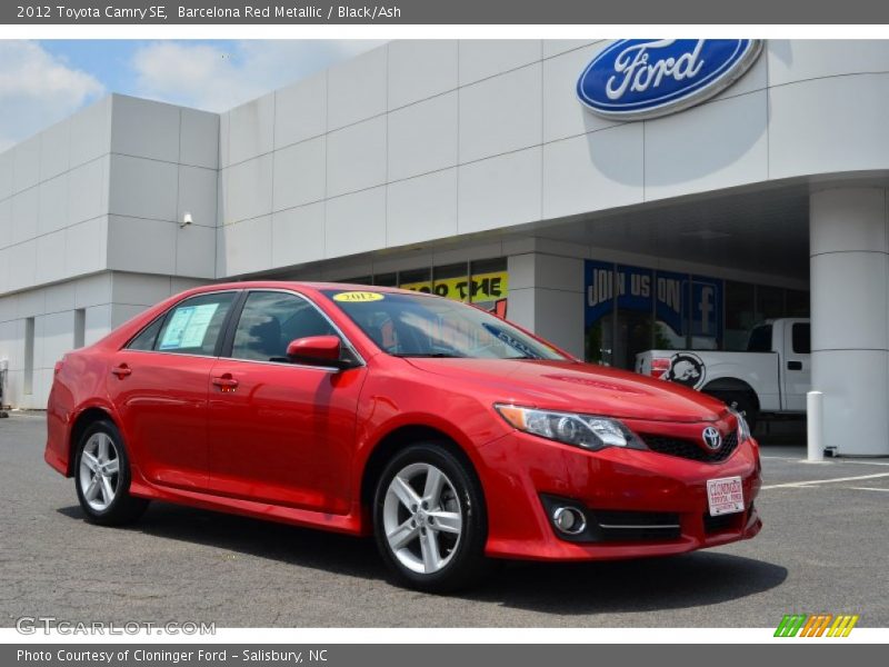 Barcelona Red Metallic / Black/Ash 2012 Toyota Camry SE