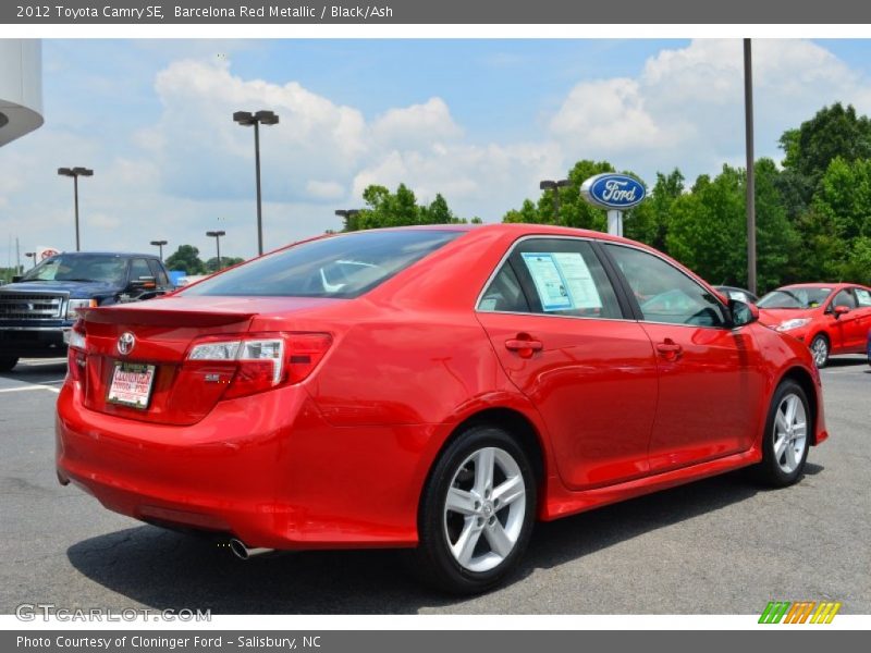 Barcelona Red Metallic / Black/Ash 2012 Toyota Camry SE