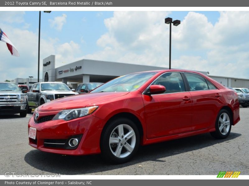 Barcelona Red Metallic / Black/Ash 2012 Toyota Camry SE