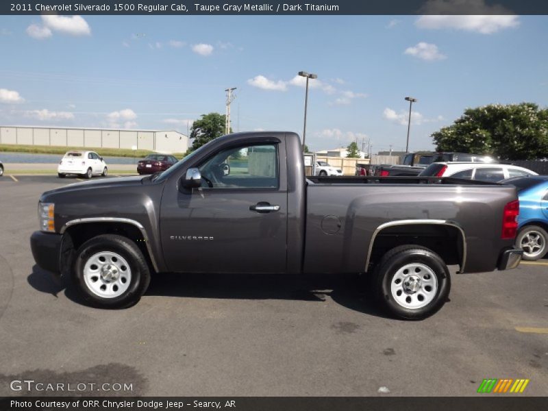 Taupe Gray Metallic / Dark Titanium 2011 Chevrolet Silverado 1500 Regular Cab