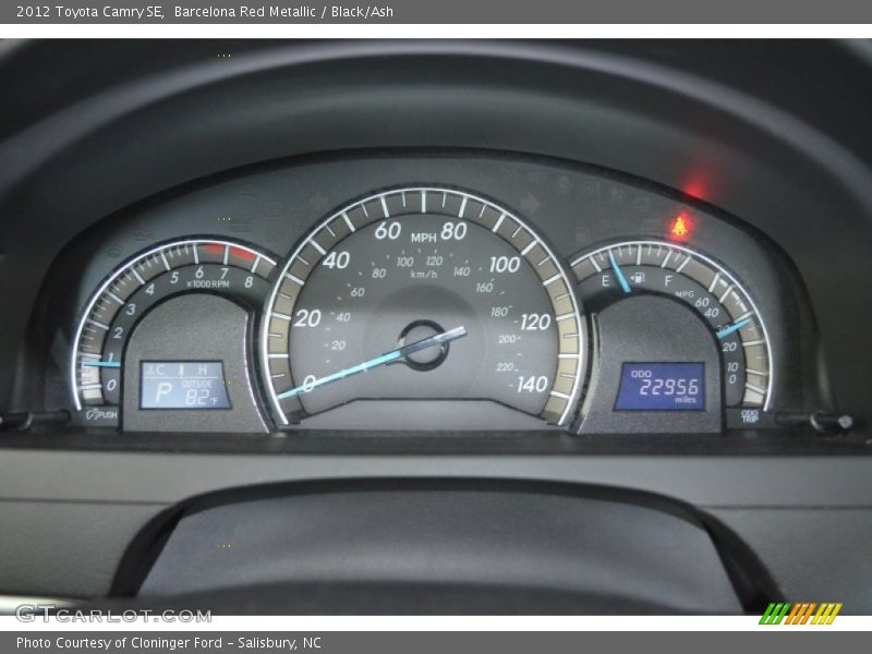 Barcelona Red Metallic / Black/Ash 2012 Toyota Camry SE