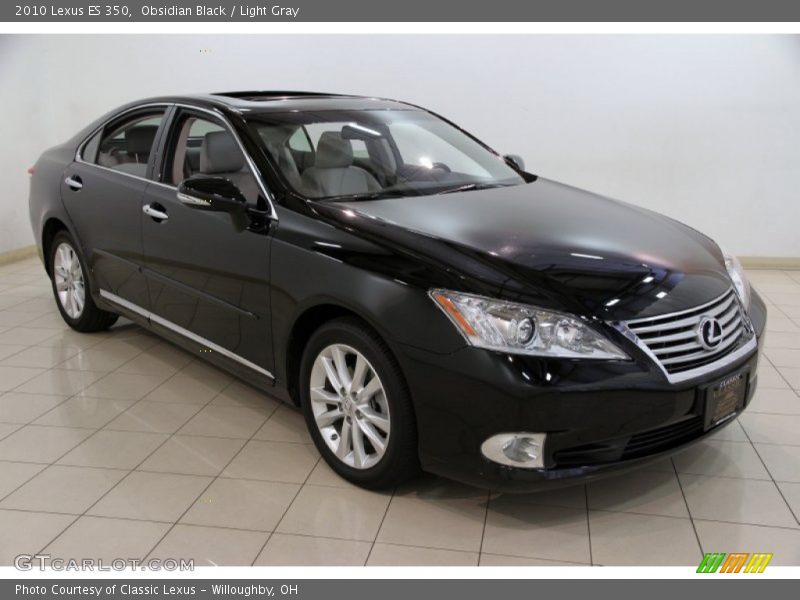 Obsidian Black / Light Gray 2010 Lexus ES 350