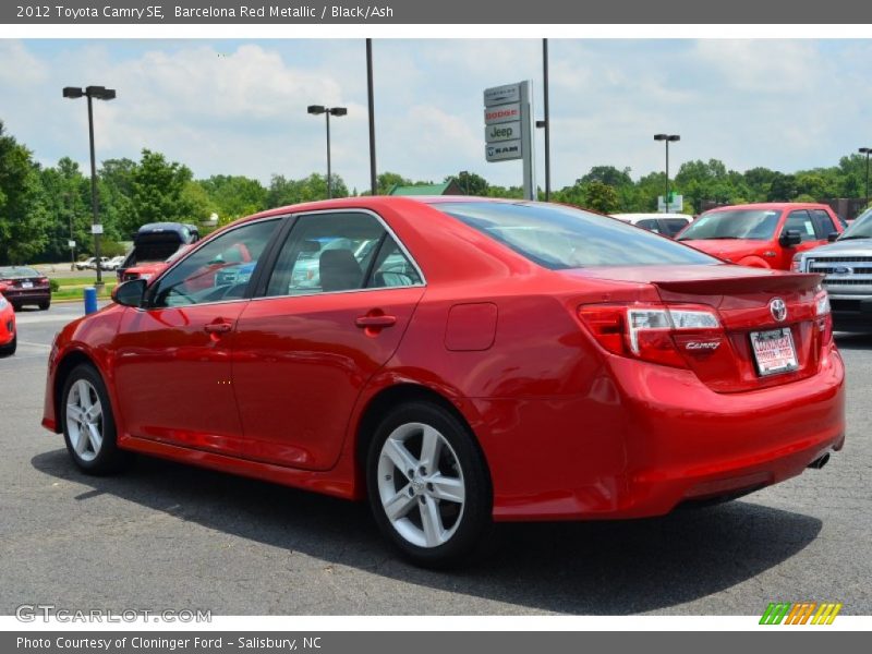 Barcelona Red Metallic / Black/Ash 2012 Toyota Camry SE