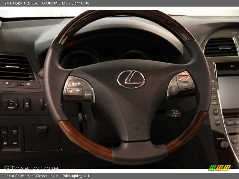 Obsidian Black / Light Gray 2010 Lexus ES 350