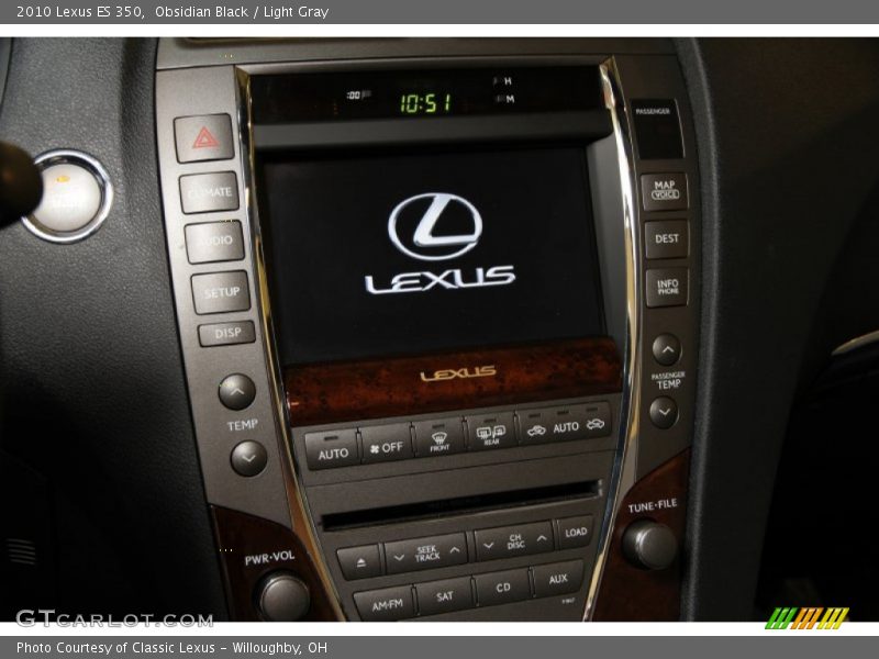 Obsidian Black / Light Gray 2010 Lexus ES 350