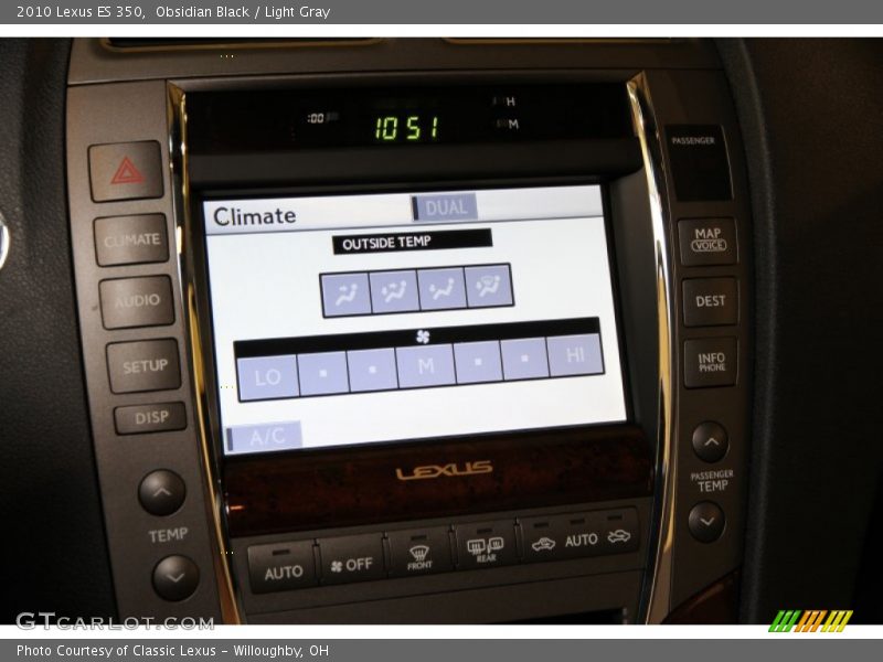 Obsidian Black / Light Gray 2010 Lexus ES 350