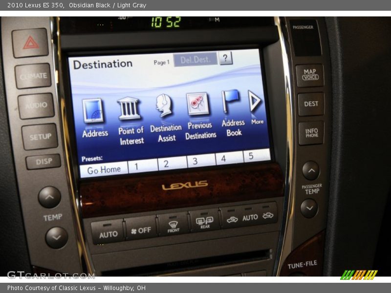 Obsidian Black / Light Gray 2010 Lexus ES 350