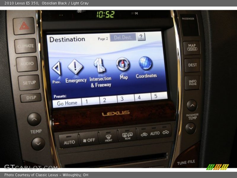 Obsidian Black / Light Gray 2010 Lexus ES 350