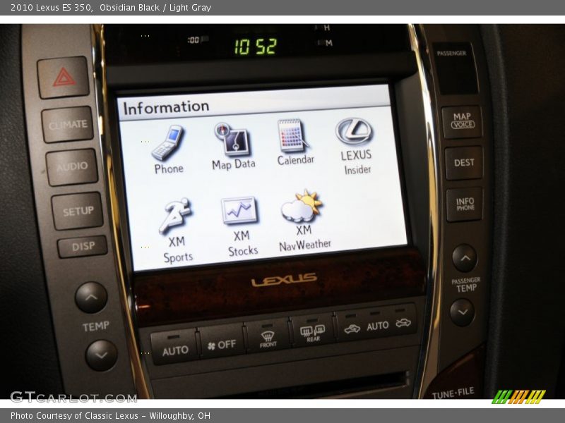 Obsidian Black / Light Gray 2010 Lexus ES 350