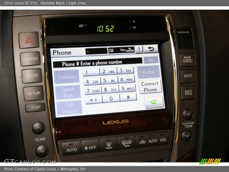 Obsidian Black / Light Gray 2010 Lexus ES 350