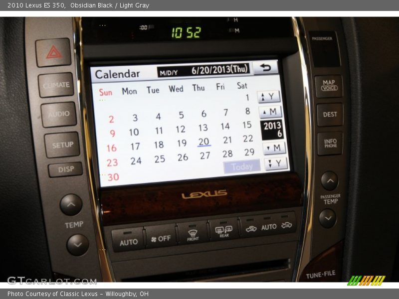 Obsidian Black / Light Gray 2010 Lexus ES 350
