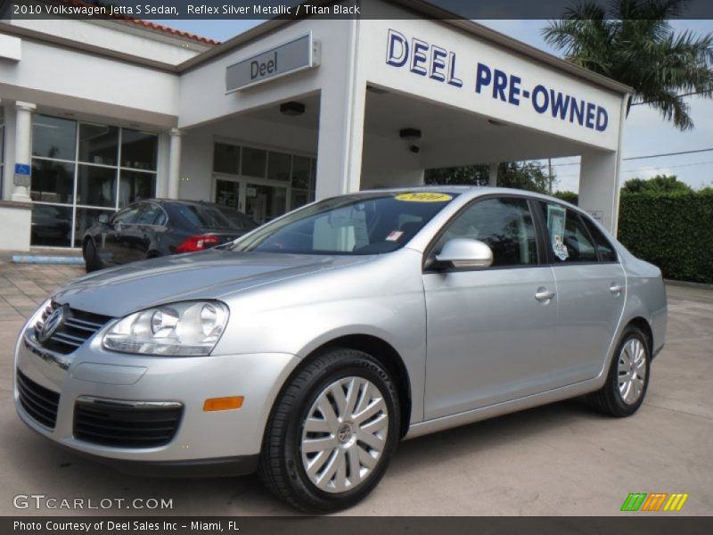 Reflex Silver Metallic / Titan Black 2010 Volkswagen Jetta S Sedan