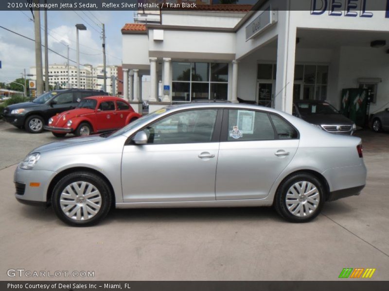 Reflex Silver Metallic / Titan Black 2010 Volkswagen Jetta S Sedan