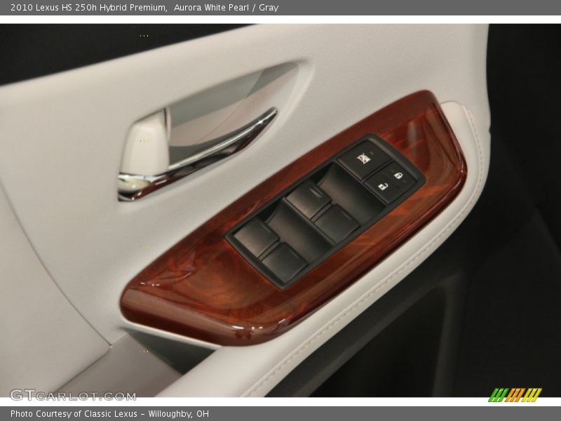 Aurora White Pearl / Gray 2010 Lexus HS 250h Hybrid Premium