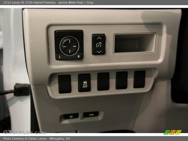 Aurora White Pearl / Gray 2010 Lexus HS 250h Hybrid Premium